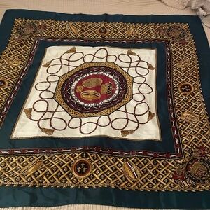 Great Find!! Vintage (1994) Hermes Crowns 1790 silk scarf. Classic.